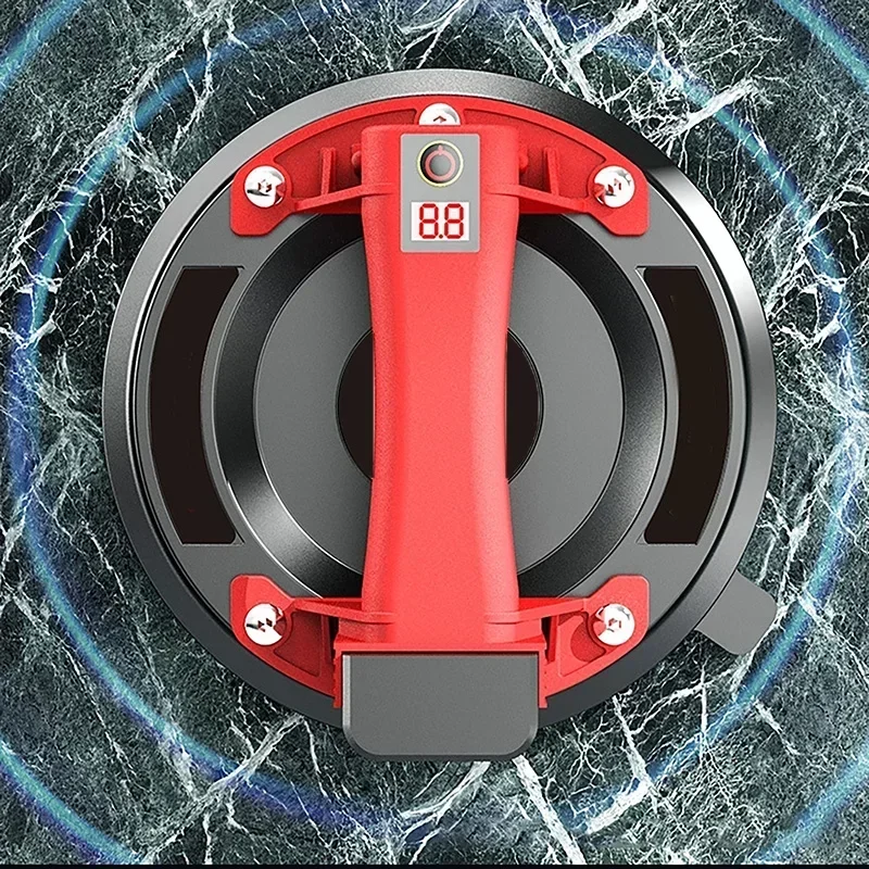 شفاط فراغ كهربائي مع شاحن بطارية 2400 مللي أمبير في الساعة من النوع C لبلاط السيراميك/حامل شفط الزجاج 200 كجم أداة رفع ثقيلة