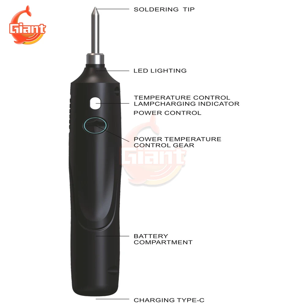 Mini USB Electric Soldering Iron Wireless Solder Iron Machine Portable Rechargeable Soldering Iron Heating Repair Welding Tools