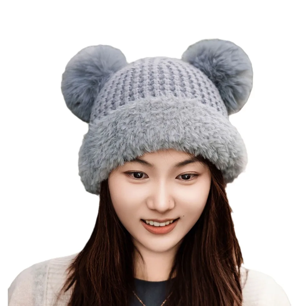 قبعات للأطفال كرتونية مطرزة ، نمط الصوف ، قبعة الحياكة القطيفة ، العجين المقلي بالإبرة ، اللفات ، الرجعية ، الدافئة ، للجنسين #6