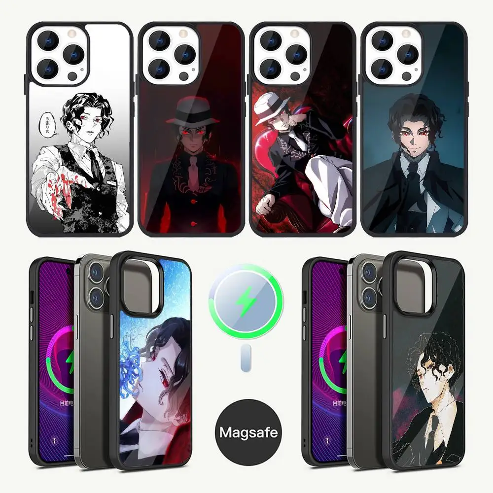

D-Demon S-Slayer Kibutsuji Muzan Phone Case For iPhone 16,15,14,13,12,11,Plus,Pro,Max Mini Magsafe Magnetic Wireless Charging