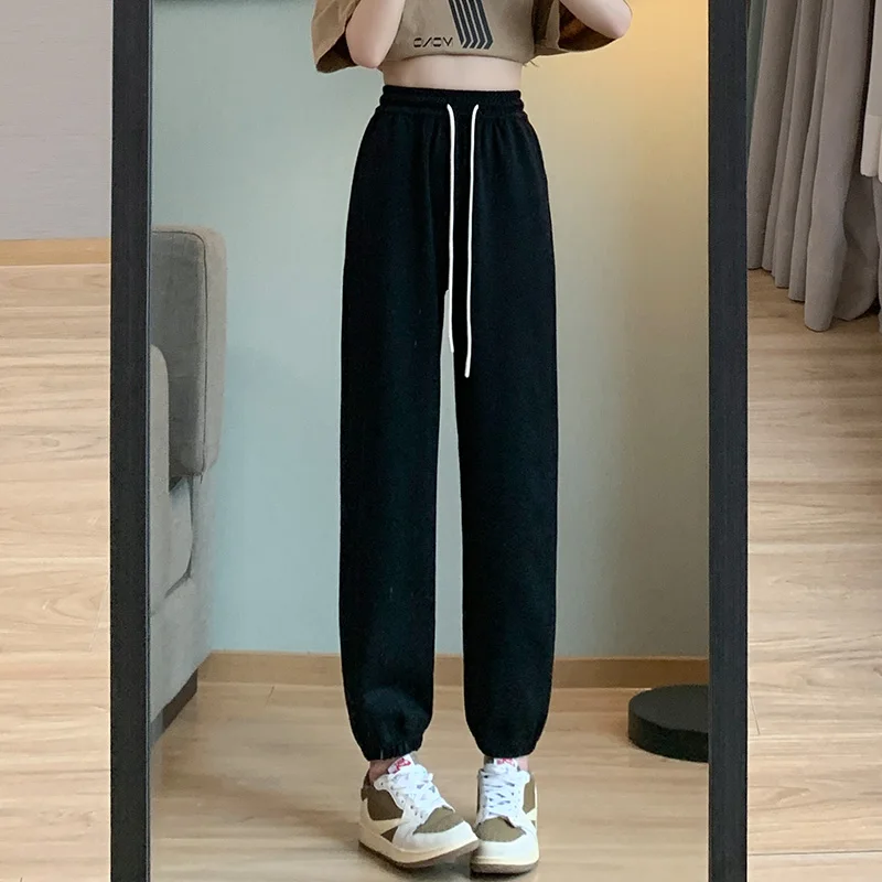 

New Female Korean Spring And Autumn Comfort Fashion High Waist Versatile Harun Pants Women'S Winter Loose Casual Sports Trousers