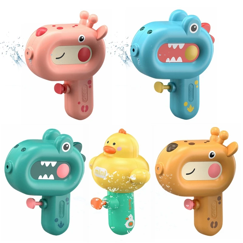 랜덤 1개 어린이 물총 장난감 아기 여름 해변 수영장 놀이 물 스프레이 만화 동물 공룡 물총 장난감