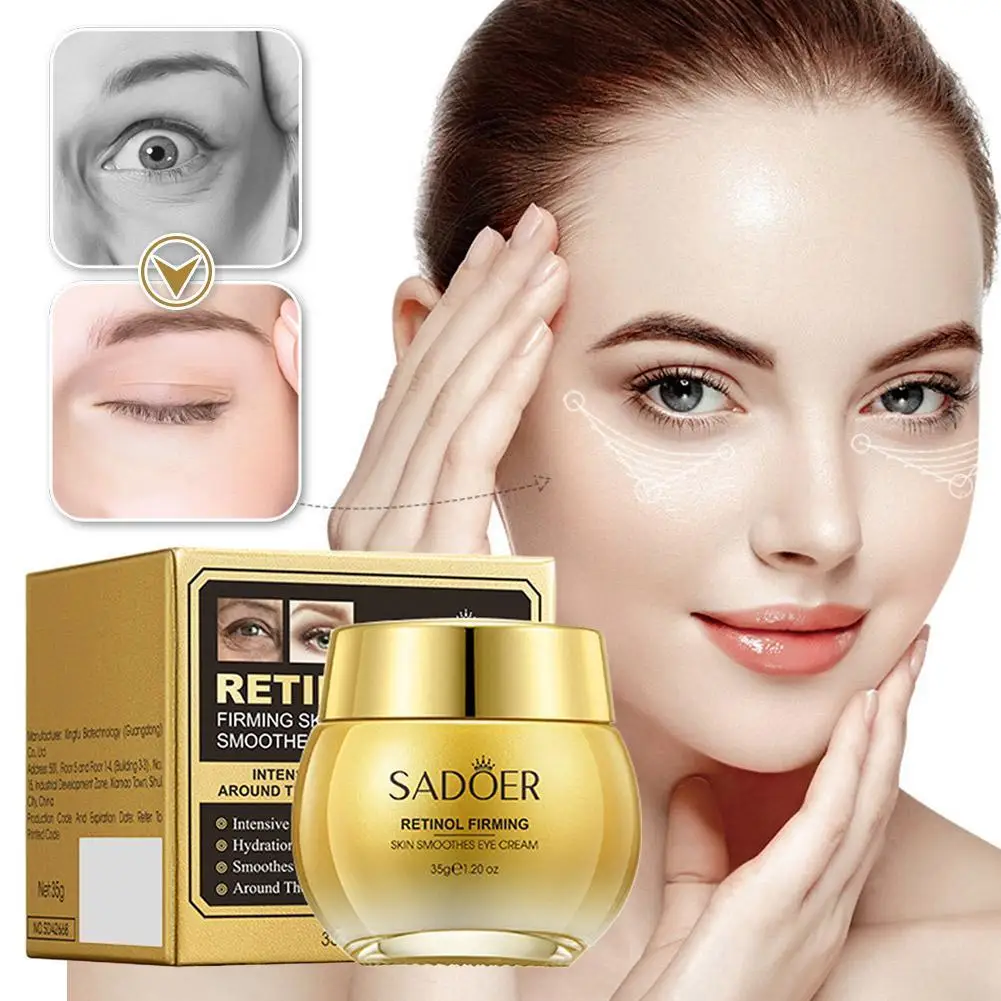 Retinol Eye Cream Reduces Dark Circles and Wrinkles Moisturizes and Tightens The Eyes, Eye Cream Korean Eye Care Product