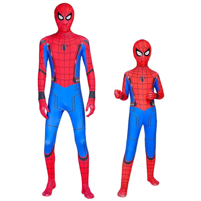 Disfraz de Spiderman No Way Home, disfraz de superhéroe, mono de spandex de cuerpo completo, traje de fiesta de Carnaval de Halloween para adultos y niños