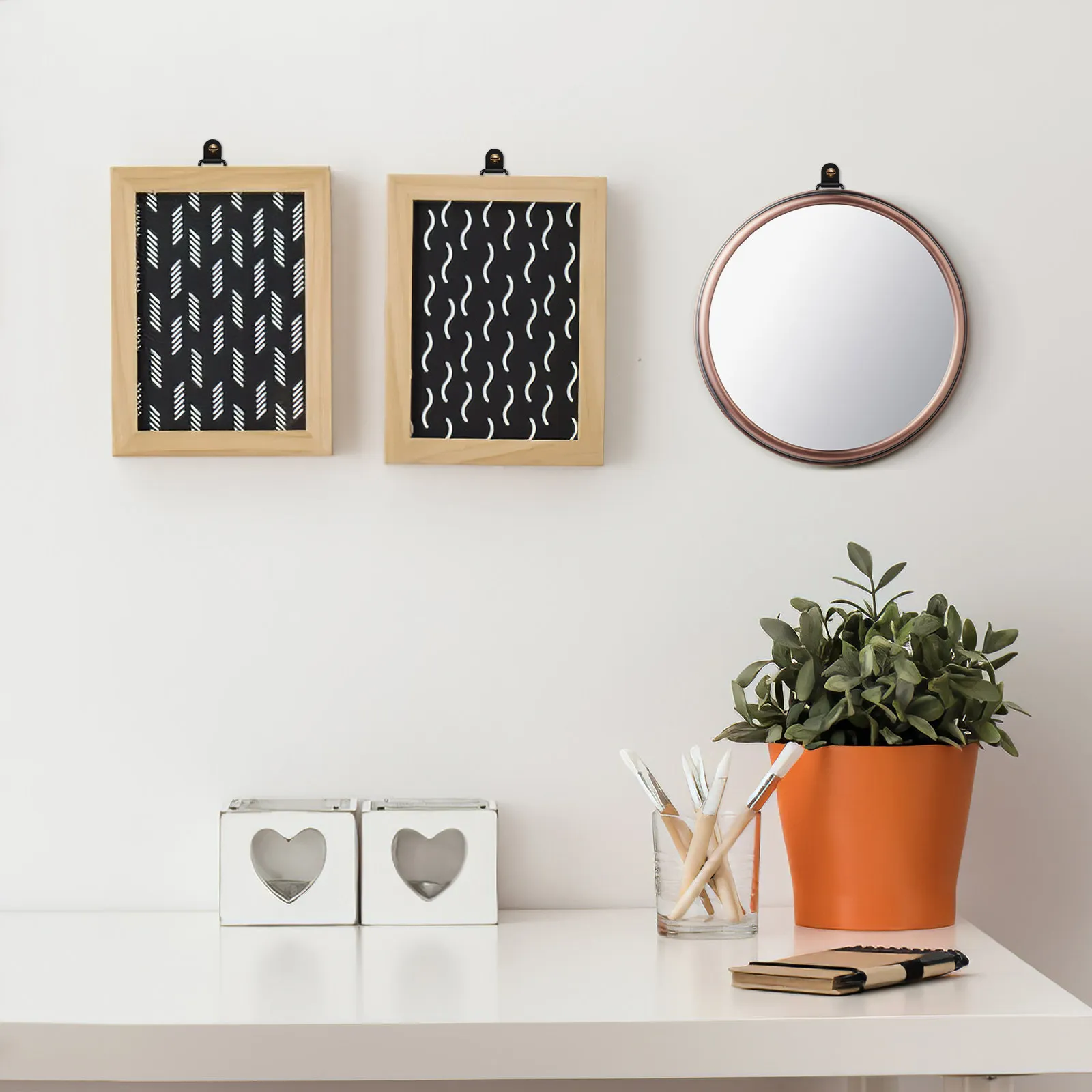 

30 шт. черных D-образных крючков-креплений для картин, прочные настенные кронштейны для картин, фотографий, зеркал, произведений искусства