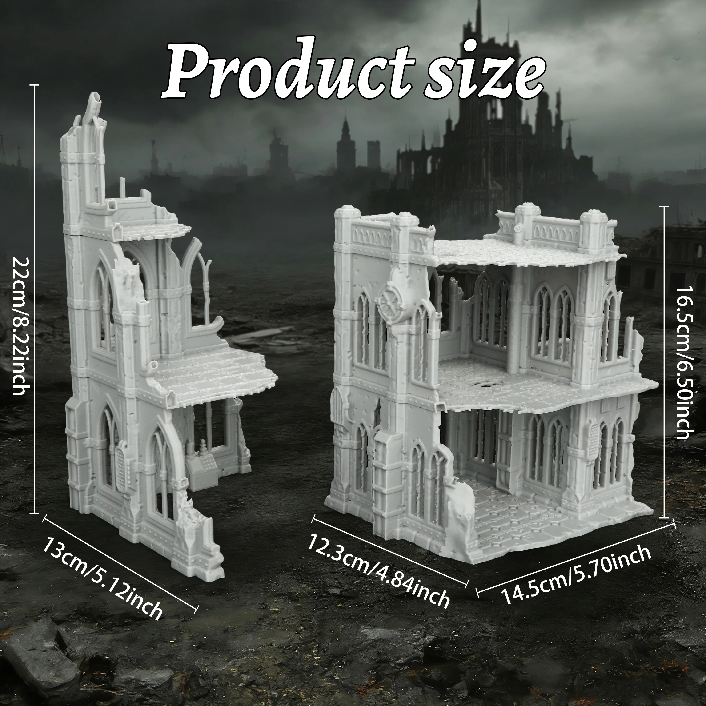 Sci-Fi Ruins Building Miniatur - Miniature Terrain Set ulasan dan harga