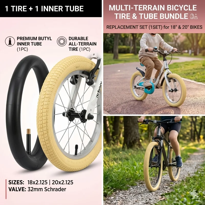 18x2.125 20x2.125 Bike Tire & Tube Set BMX Bicycle Tyre 32mm