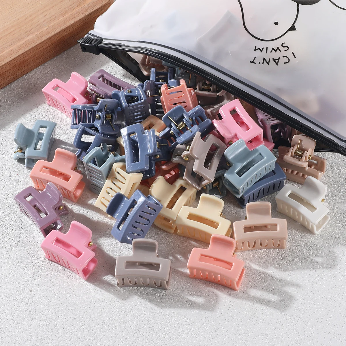 20Pcs Small Hollow Hair Claw Clip for Women Girls Mini Crab Clips 1 Inch Sweet Horsetail Hairpins Girs Hair Accessories