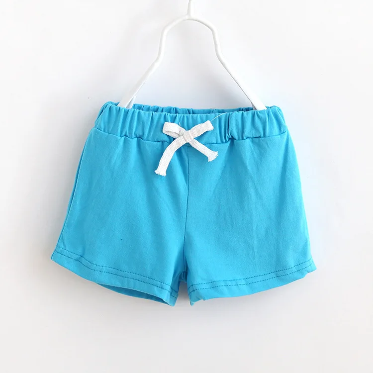 V-TREE Summer Boys Shorts Candy Color Sports Shorts For Girls Cotton Children Casual Shorts Kids Beach Shorts