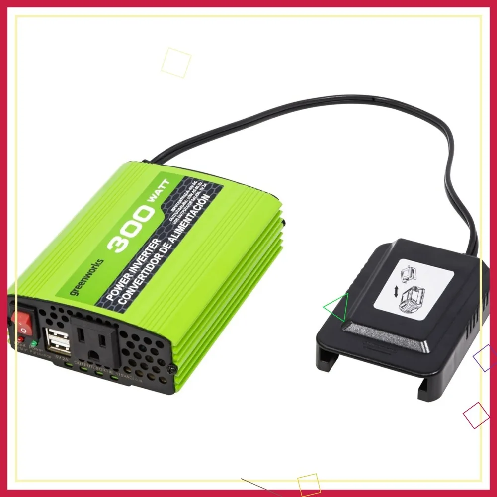 

40V 300W Cordless Power Inverter with Sine Wave, USB & AC Ports for Outdoor Use