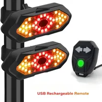 Bike Turn Signal Rear Light Remote Bicycle Lights LED USB Rechargeable Bicycle Lamp Bike Wireless Warning Tail Light