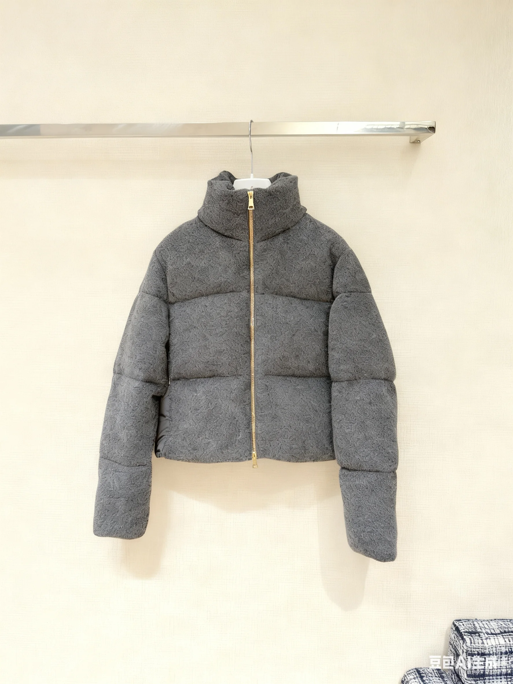 2025 الشتاء النساء الصوف سترة منفوخة عالية الرقبة سميكة معطف دافئ عادية فضفاض قصير المحاصيل ملابس خارجية #1