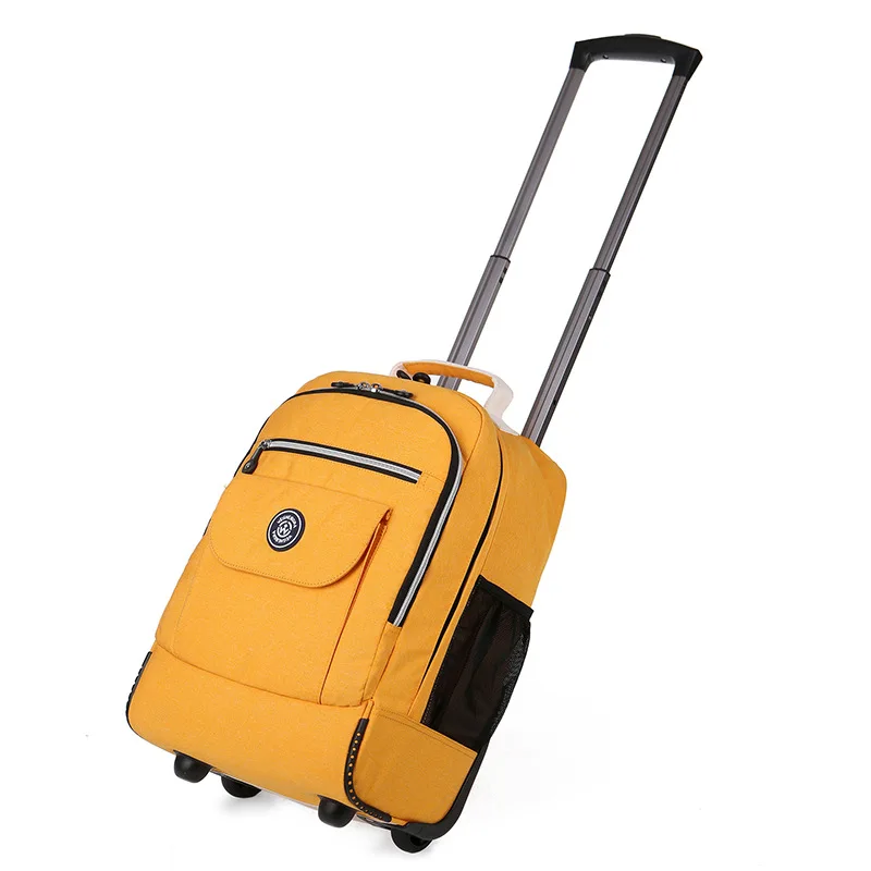 Mode Trolley Gepäck Rucksack Mit Rädern Reise Große Kapazität Trolley Taschen Roll Tasche Business Laptop Schul