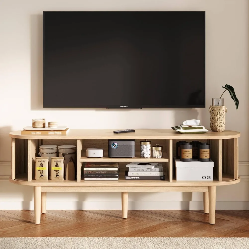 

TV station, suitable for 65 TVs, medieval modern 58 entertainment center, with sliding doors and storage cabinets