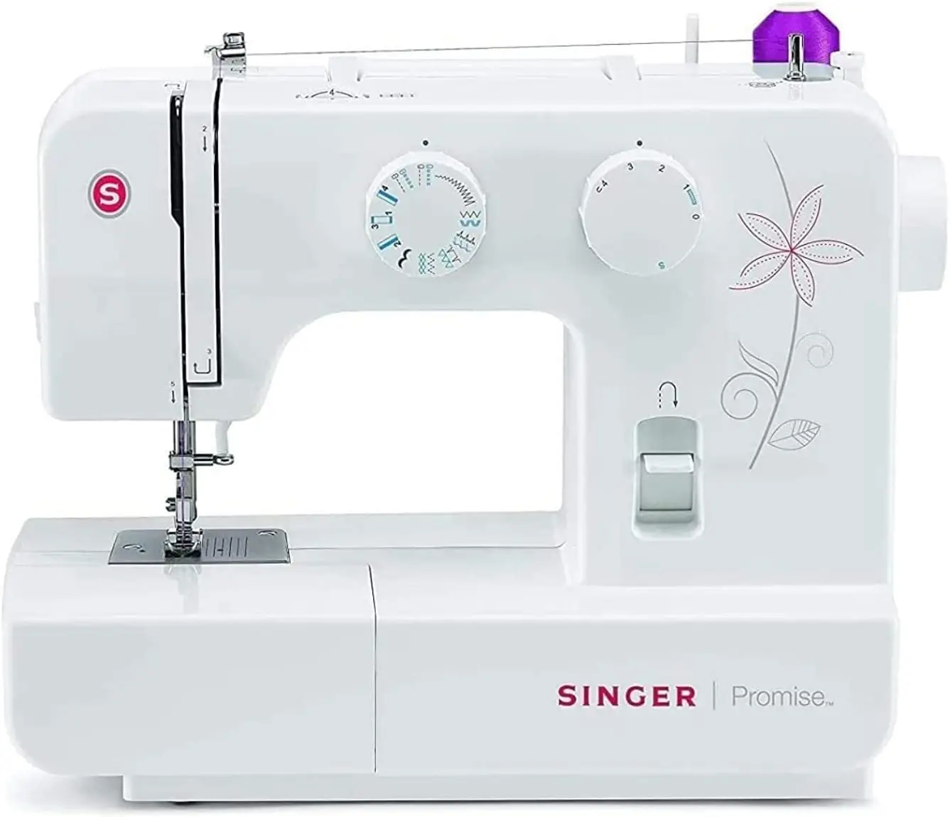 Promise 1412 Sewing Machine (White) Crafted Using Premium Heavy-duty Metal Frame for Optimal Durability