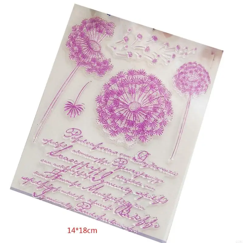 

Transparent Silicone Clear Stamp Seal Stamps Greeting Card Invitation Card for Home Festival Family DIY Supply Q5WC