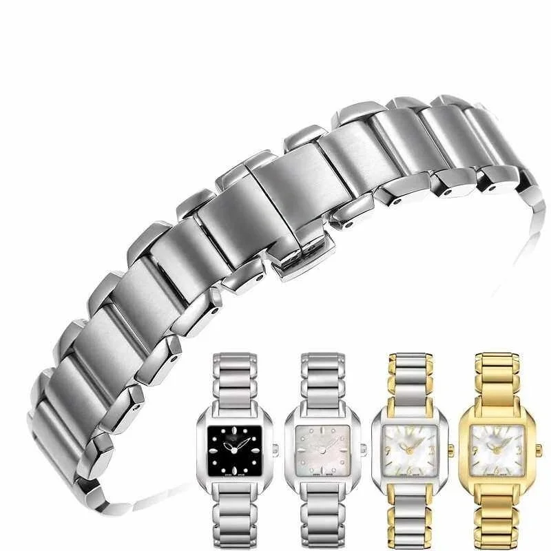 

Металлическая цепочка для часов 14 мм для Tissot T02 T023, ремешок для часов серии Wave T032210a, стальной ремешок, женский браслет для часов, кварцевый ремешок для часов