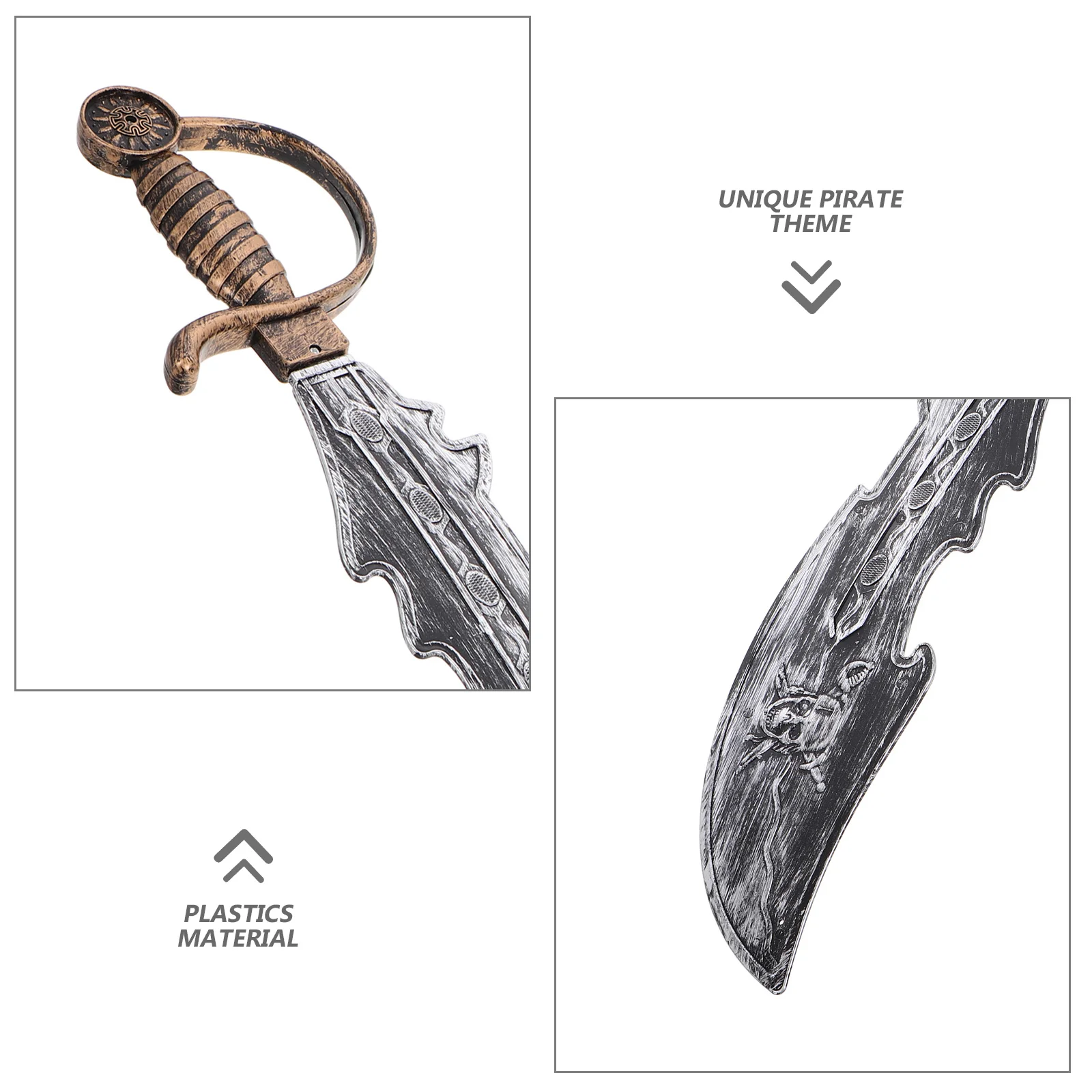 5pcs 5 Pack Knife Prop Costume Pirate Sword Accessory for Dress up Mens Halloween