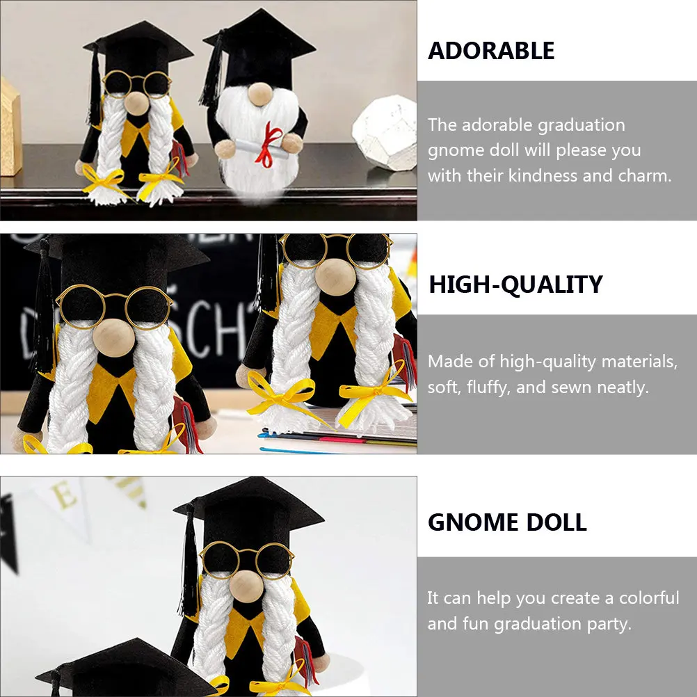 

1Pcs Graduation Party Gnome Decoration Colorful Fun Event Setup Figure for Bookshelf Sofa Table Holiday Gathering Prop