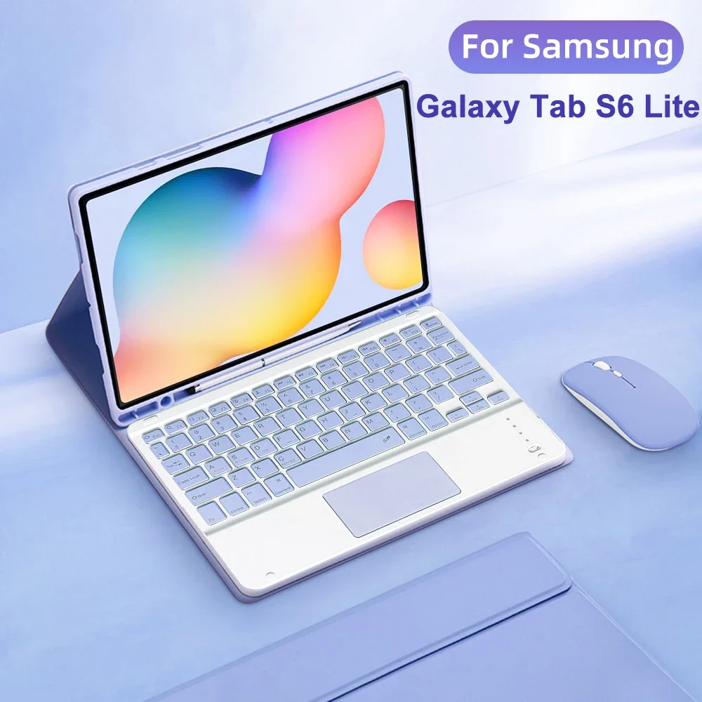 

Чехол для Samsung Galaxy Tab S6 lite 10,4 дюйма, съемный чехол-клавиатура для Samsung Tab S6 lite SM-P610/P615 P613/P619 Funda