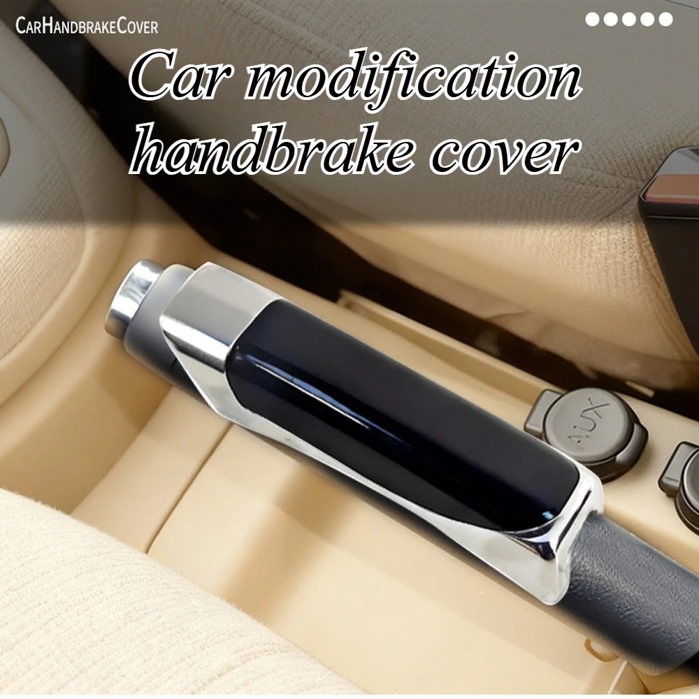 

For Universal Cars Stylish Handbrake Handle Cover ABS Carbon Fiber Look Anti-Slip Grip Interior Styling Accessories Car Decor