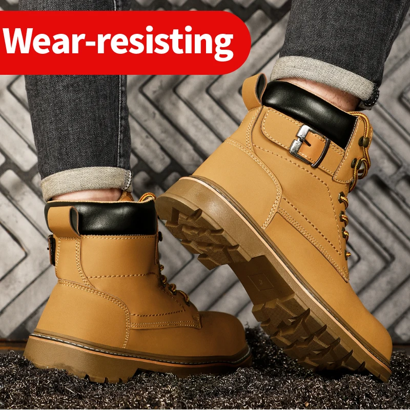 Safety Shoes For Men,Anti-smashing And Antipiercing Steel Toe ,Deodorization Comfortable