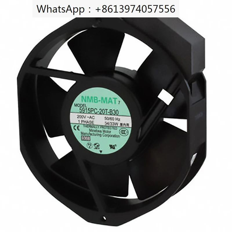 NMB 5915PC-20T-B30 200VAC 34/33W 170*150*38MM ALUMINIUM FRAME FAN