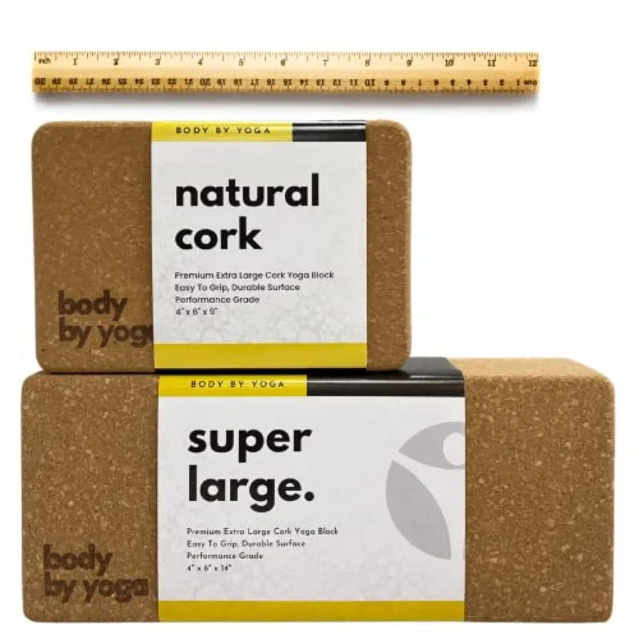 

Freedom Block World's Tallest Cork Yoga Block 14" x 6" x 4" Extra Large Yoga Block for Better Support, Balance and Flexibility
