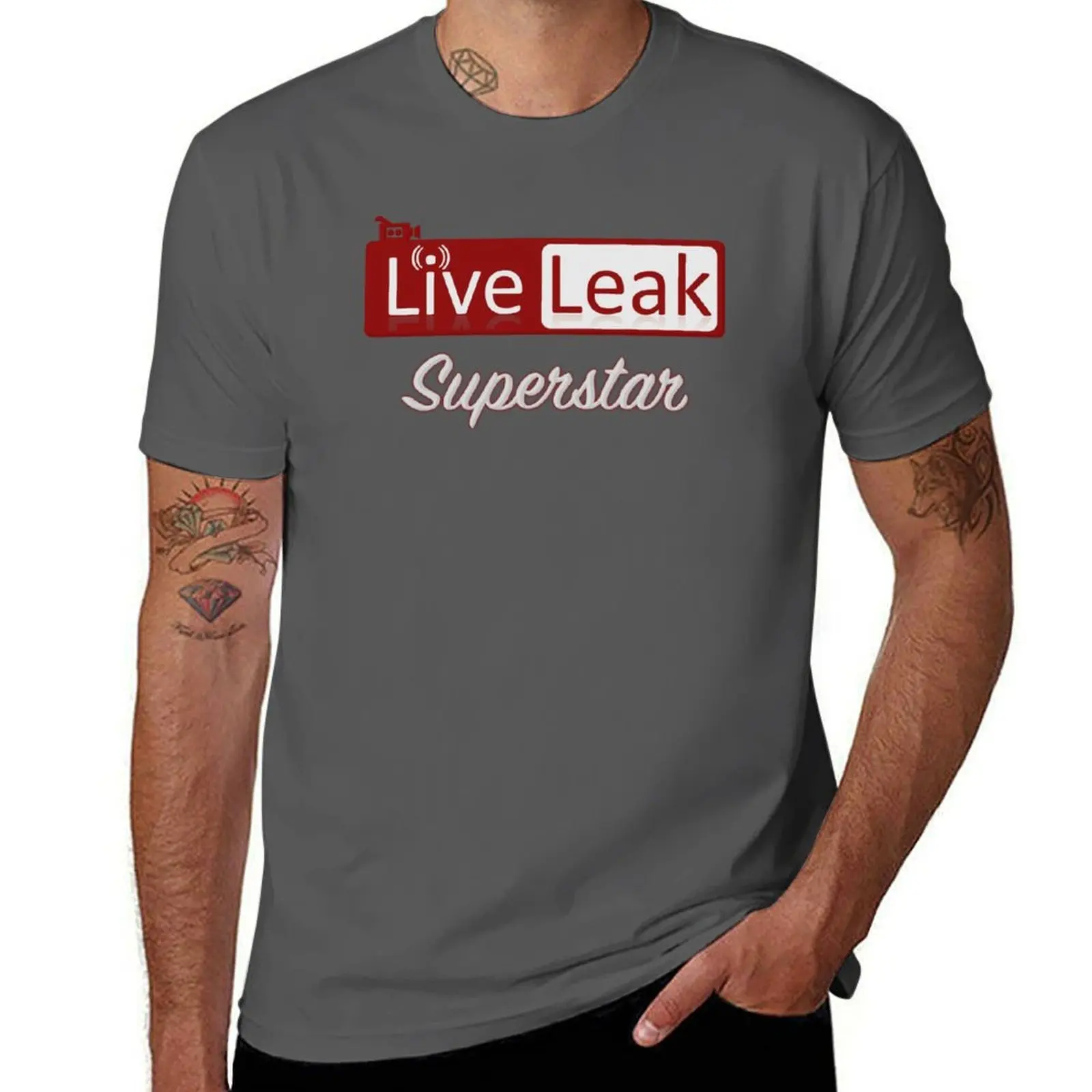 تي شيرت LiveLeak Superstar تي شيرت مطبوع حسب الطلب تي شيرت للرجال جرافيك مضحك تي شيرت