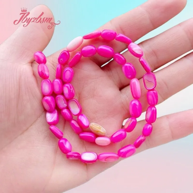 3x5-4x8mm/4x6-5x10mm Pink Red Freeform Shell Natural Stone Loose Beads 15 inch for DIY Charms Necklace Bracelet Jewelry Making