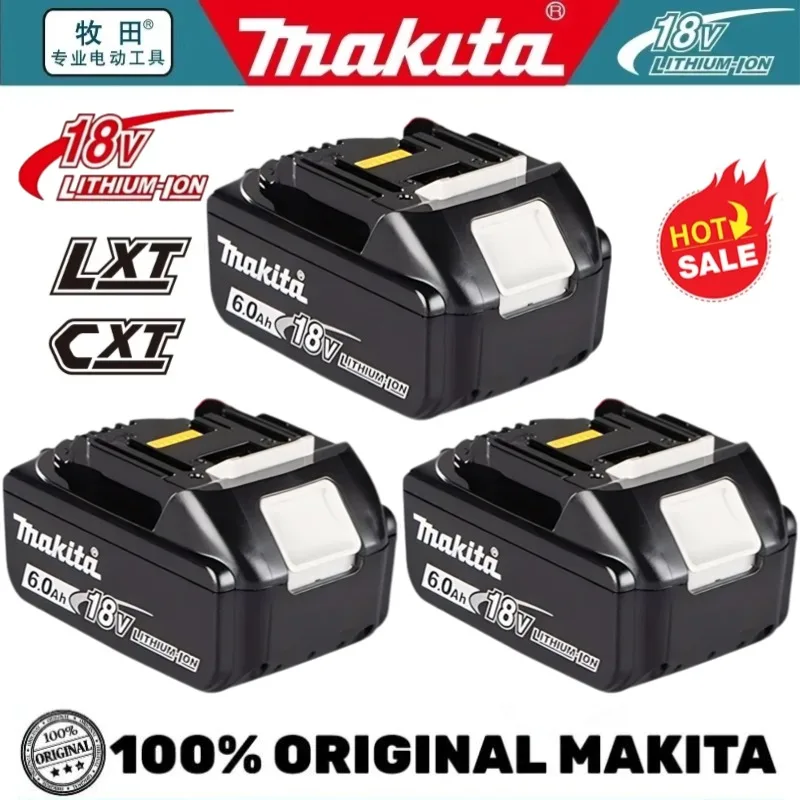 Batterie lithium-ion aste avec chargeur, 18V, 6,0 Ah, BL1860, Makita BL1850, BL1880, BL1860B, LXT400