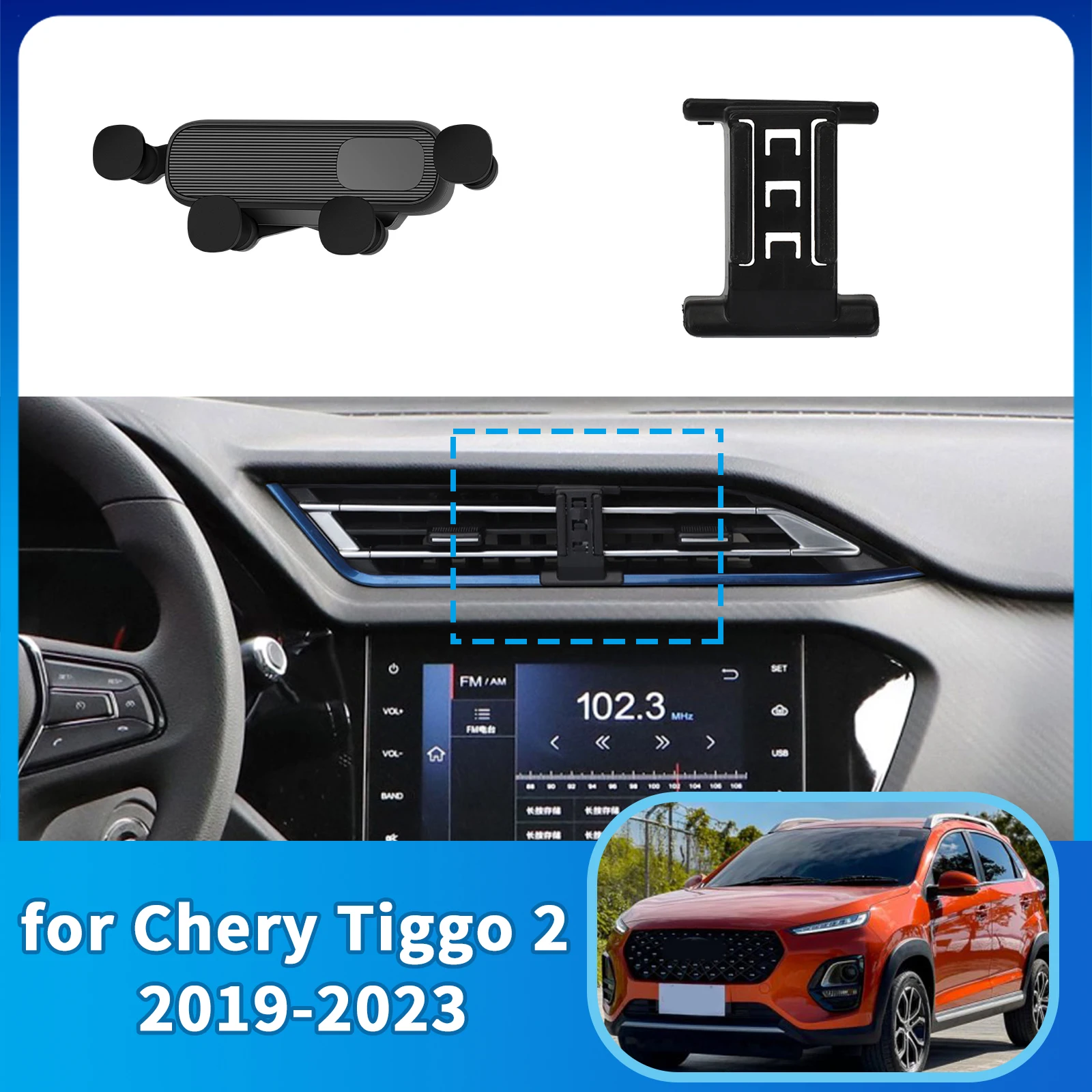 

Car Mobile Phone Holder for Chery Tiggo 2 DR 3 3.0 2018 2019 2020 2021 2022 2023 GPS Bracket Accessories Navigation Stand Auto