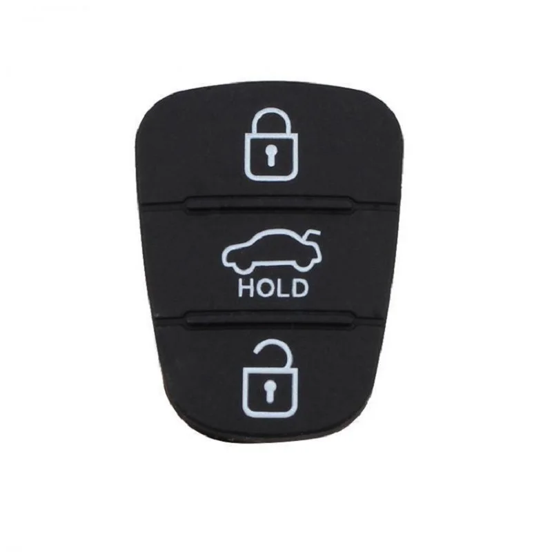 3 Button Remote Key Fob Case Rubber Pad for Hyundai I10 I20 I30 IX35 for Kia K2 K5 Rio Sportage Flip Key Case