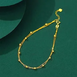 Real 18k Golden Starry Sky Bracelet for Woman 18K No Demolding Fine Jewelry Luxury High-quality Bracelet
