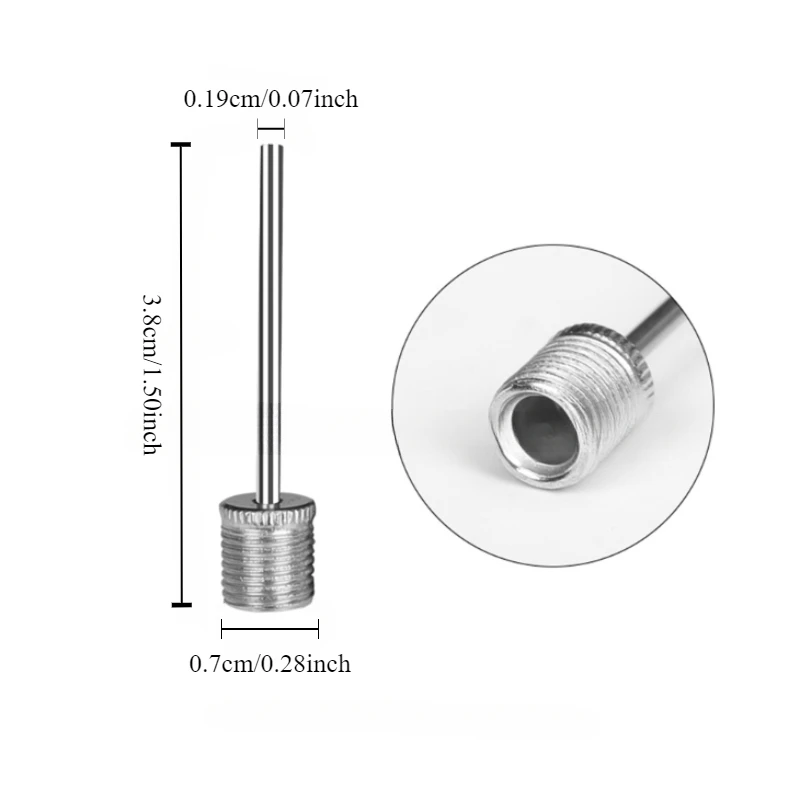 Sport Ball Needle Inflating Pump For Football Basketball Soccer Inflatable Air Valve Adaptor Stainless Steel Pump Pin