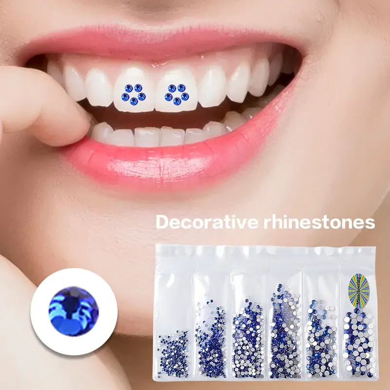 1 Juego de decoración de piedras preciosas para dientes, taladro Dental DIY, adornos de cristal Dental, Kit de piedras preciosas cosméticas, joyería de diamantes de imitación para dientes