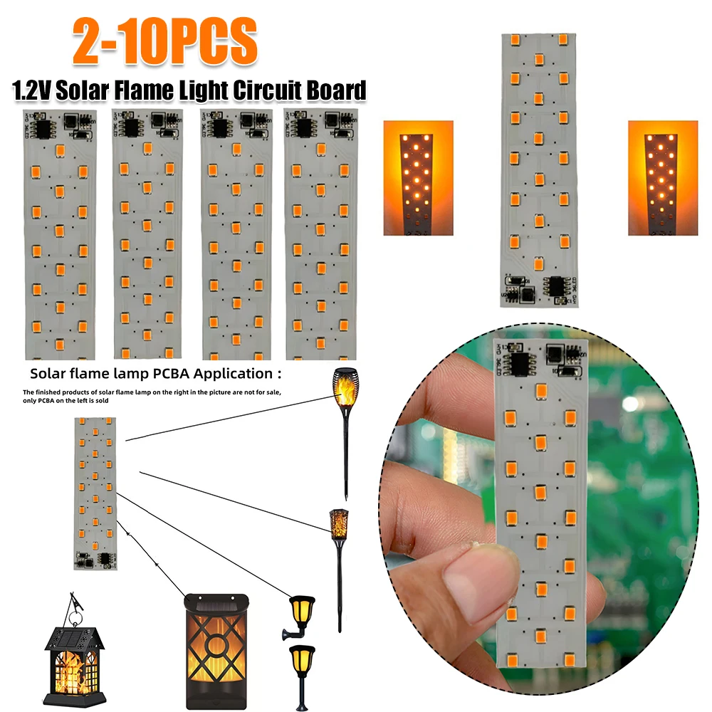 

1.2V Solar Flame Light Circuit Board with 36 LED Light Controller Drive Board PC Torch Light Circuit Board for DIY Lighting