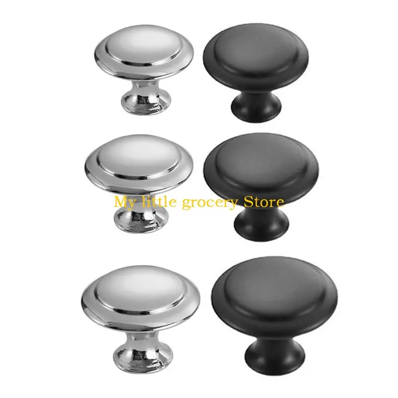 D5BD 10Pcs Stainless Steel Cabinet Knob Drawer Pulls Round Furniture Decorative Handle for Kitchen Cupboard Wardrobe Enduring