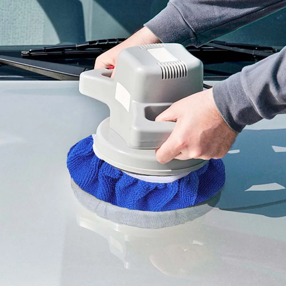 Microfiber Car Waxing Polishing Sleeve 5-10 Inches Polisher Pad Wash Buffer Waxing Sleeve Auto Body Care Cleaning Accessories