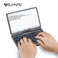 YSJMNPC 12th Gen Mini Laptop Intel N100 Quad Core 8 Inch Screen LPDDR5 12GB 4800MHz M.2 1TB Windows11Pro AX WiFi6 BT5.2 RJ45 LAN