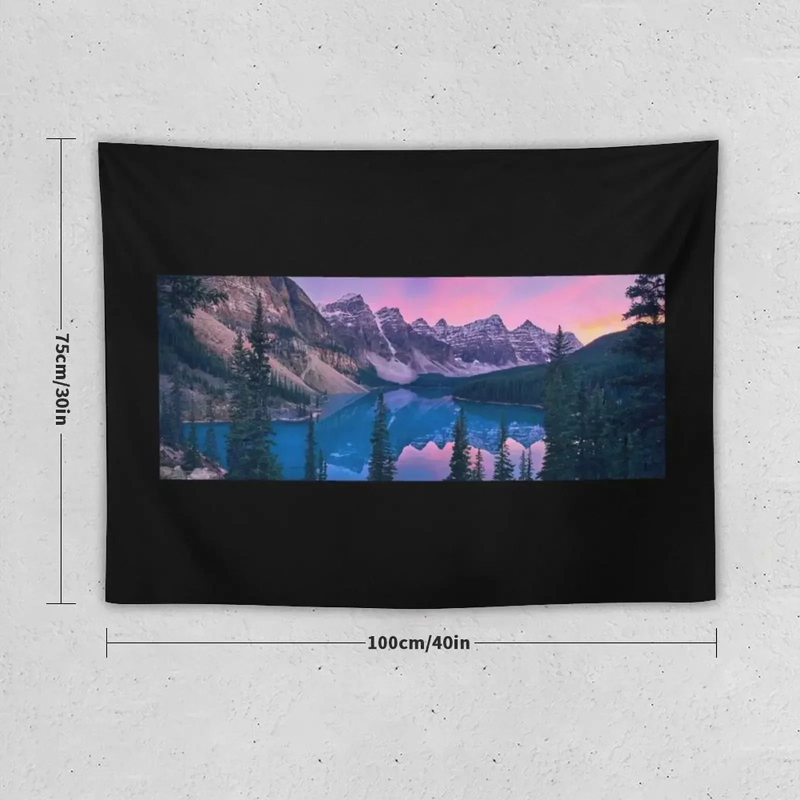 Lake Moraine Sunset Tapestry Anime Decor Luxury Living Room Decoration Aesthetic Room Decorations Tapestry