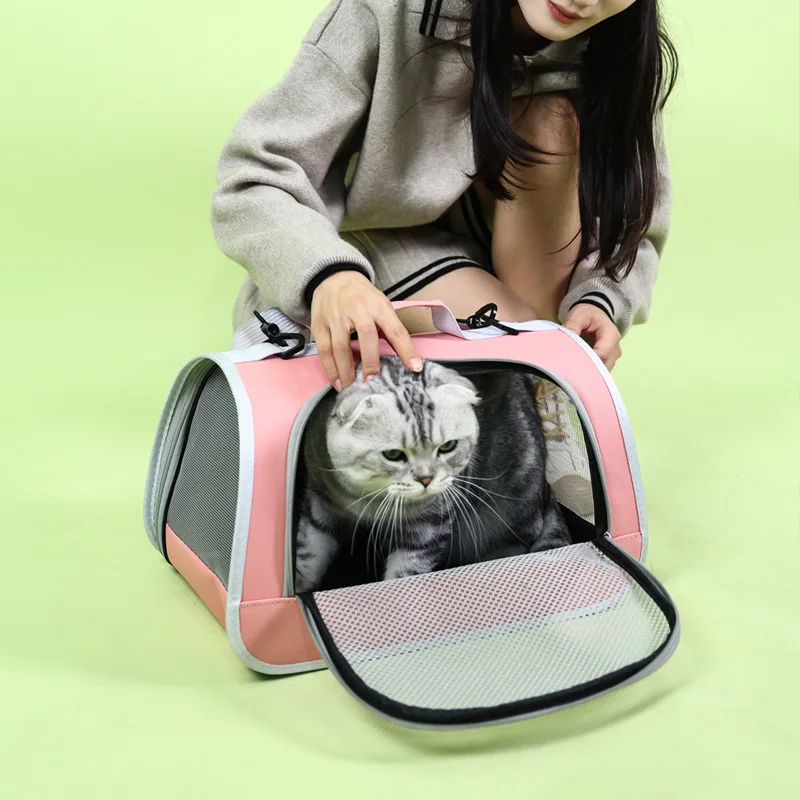 

Pet Outing Portable Cat Dogs Handbag Summer Breathable Carrier Travel Puppy Kitten Single Shoulder Bag Pet Carrying Bag