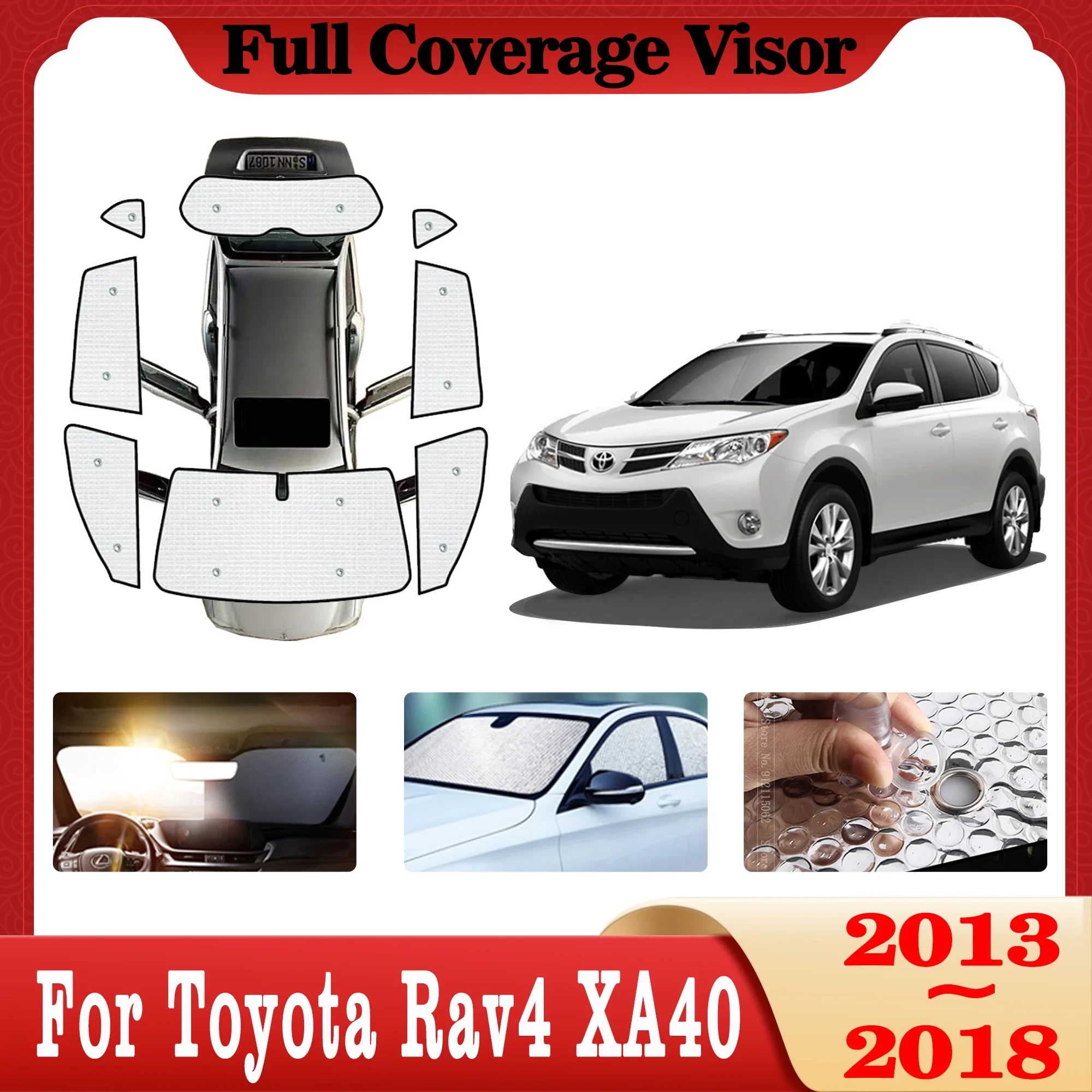 Per Toyota Rav4 XA40 2013 ~ 2018 Rav 4 coperture complete per auto parasole protezione per finestre protezione anti-uv protezione per visiera accessori