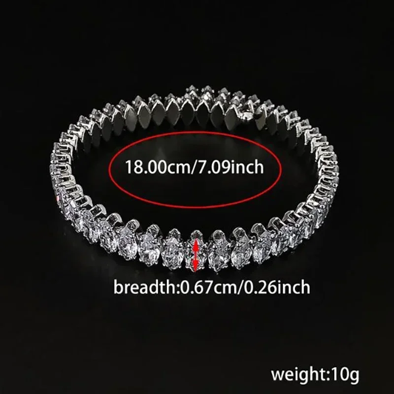 Moonso Arrival Unique Design White Green Color  Marquise Bracelet Bangle for Women  Valentine\'s Day Gift Jewelry S8250