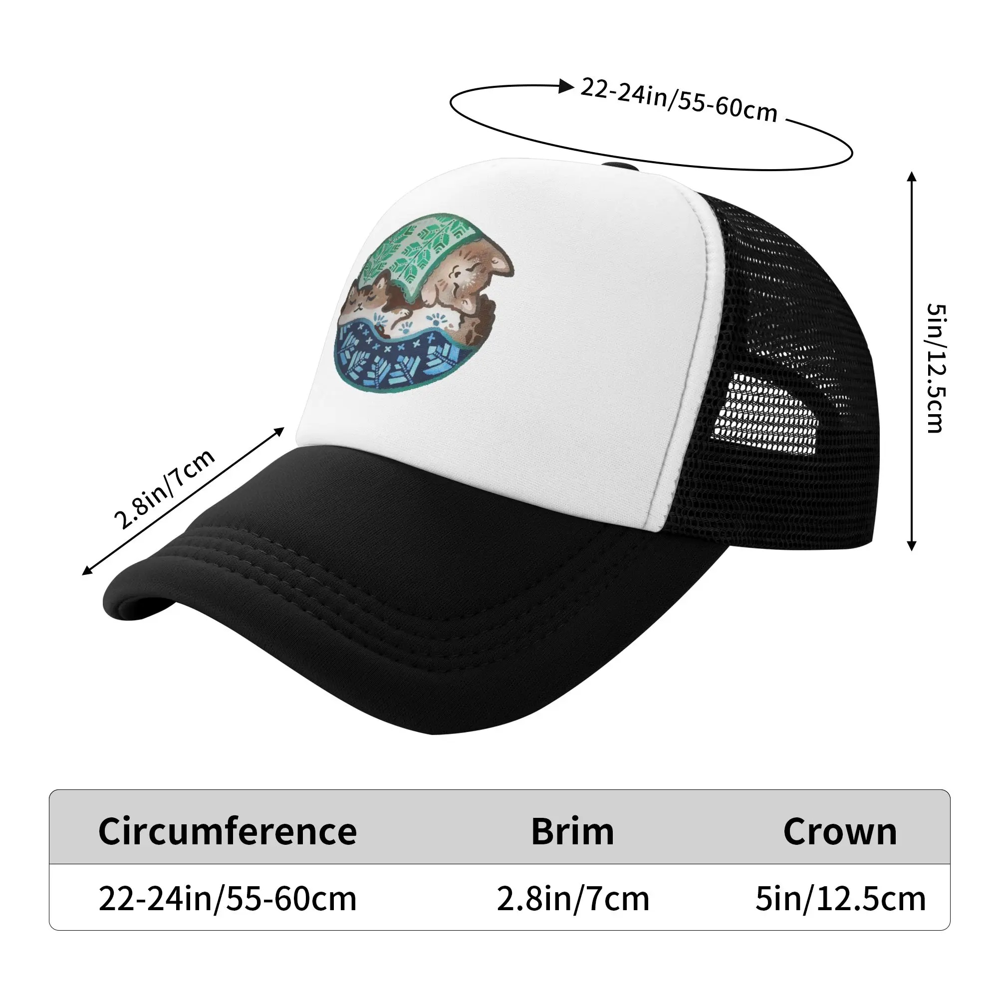 Palestine Cute Cat Mesh Baseball Caps Adult Casual Sun Hats  Hats Adjustable Summer Trucker Cap view 6