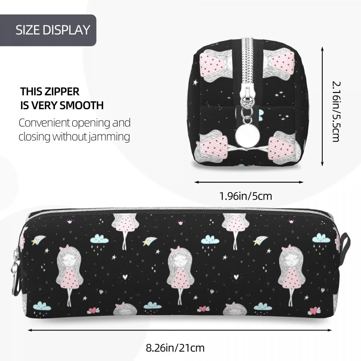 جميل لطيف الباليه نمط مقلمة الكرتون pencelcases القلم للطلاب تخزين كبير أكياس قلم رصاص مكتب سستة القرطاسية