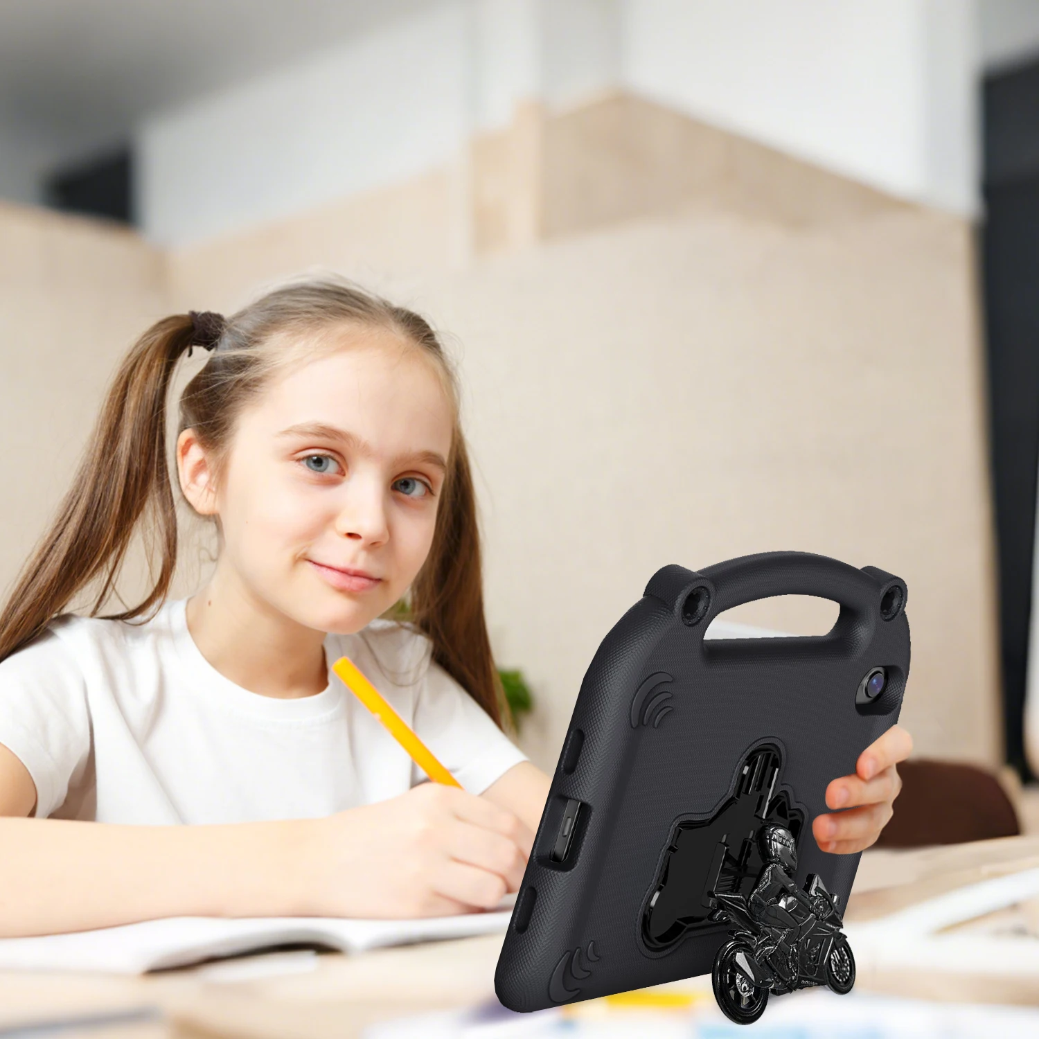 غطاء حماية مسطح لحامل الدراجة النارية باللون الأسود لجهاز ipad air 11 13 m3 حافظة 2025 ipad a16 حافظة لجهاز 10/11th Gen 10.9 7 8 9 mini 6/7th #4