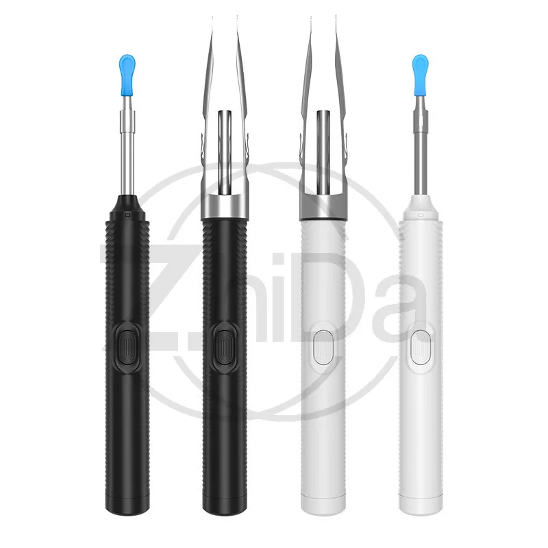 High definition visual ear scoop with tweezers luminous ear pick tool a complete set of children's universal ear scoop