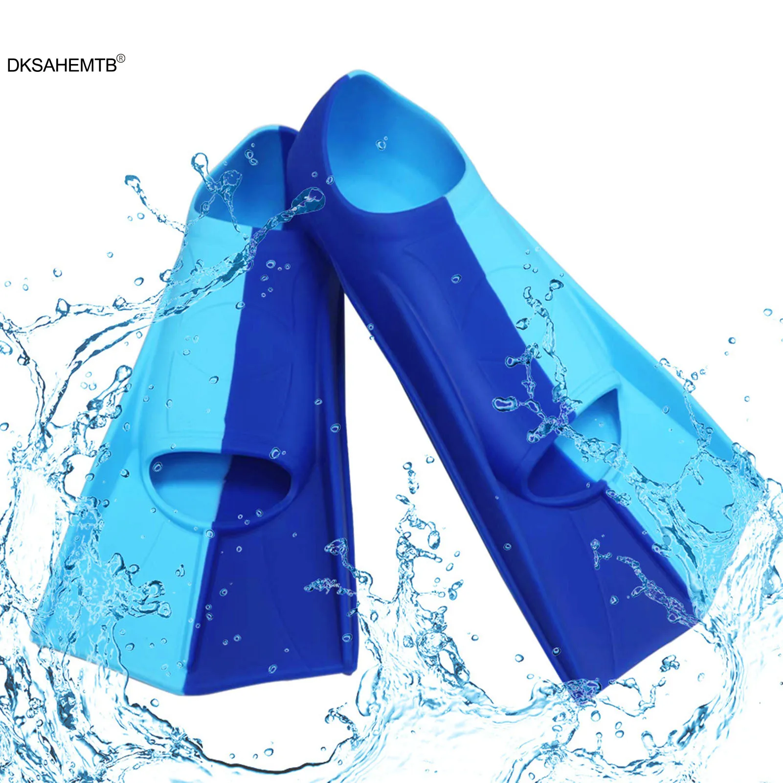 

Dark Blue Silicone Swimming Fins Adult Training Short Fins Men's Women's Diving Equipment Fin Swimming Frog Shoes Flippers