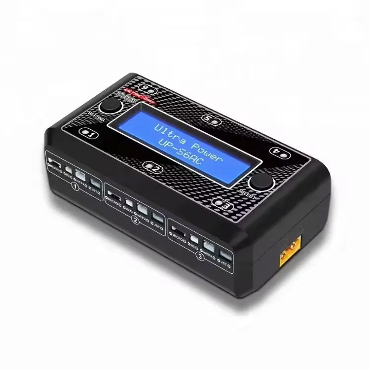Ultra Power UP-S6AC LCD Digital Display 6x4.35W AC DC Battery Charger